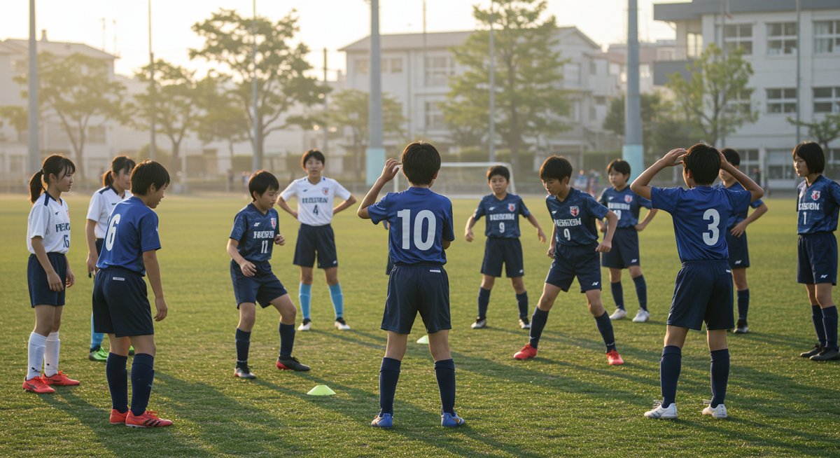 小学生サッカー練習