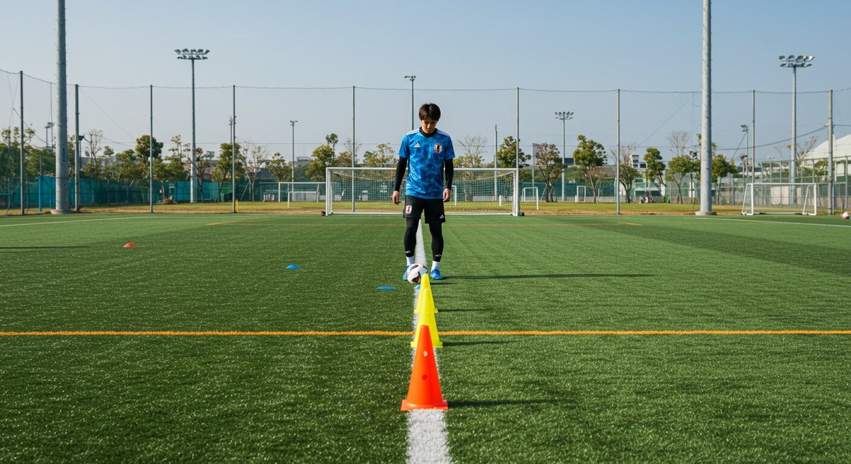 サッカー一人練習