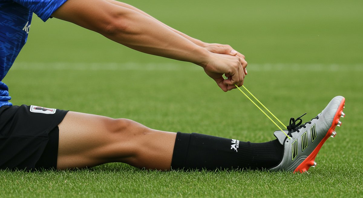 サッカーのストレッチ
