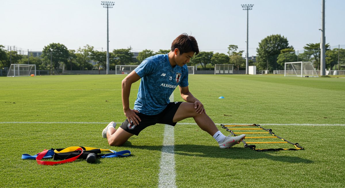 サッカーのストレッチ