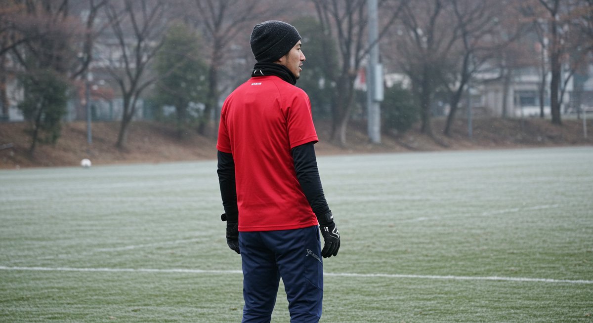サッカー 冬 服装